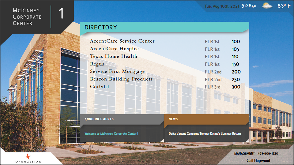 EDC Touchless Directory Design