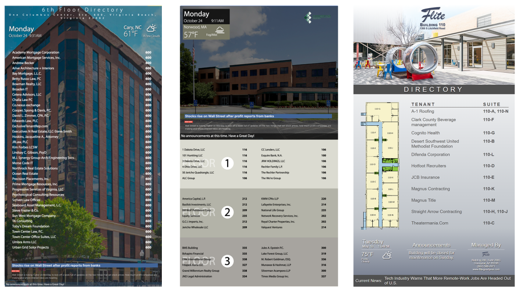 Digital Directory & Wayfinding Solutions EDC